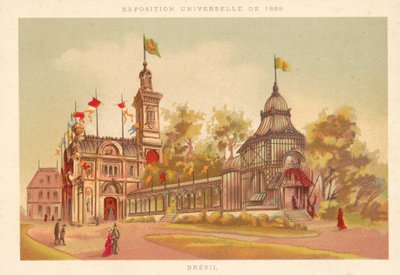 Pavilion of Brazil, Exposition Universelle 1889, Paris by French School